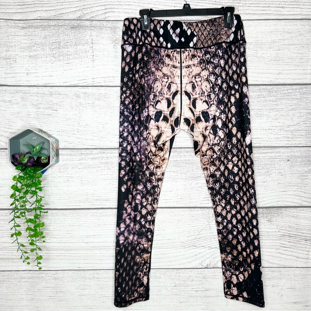 Black & Brown Python Snakeskin Animal Print High … - image 4